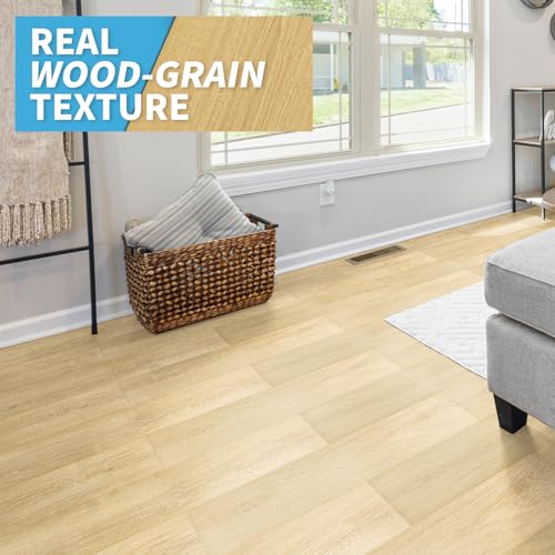 Peel and Stick Vinyl Wood Plank Floor Tile 36-Pack R818916