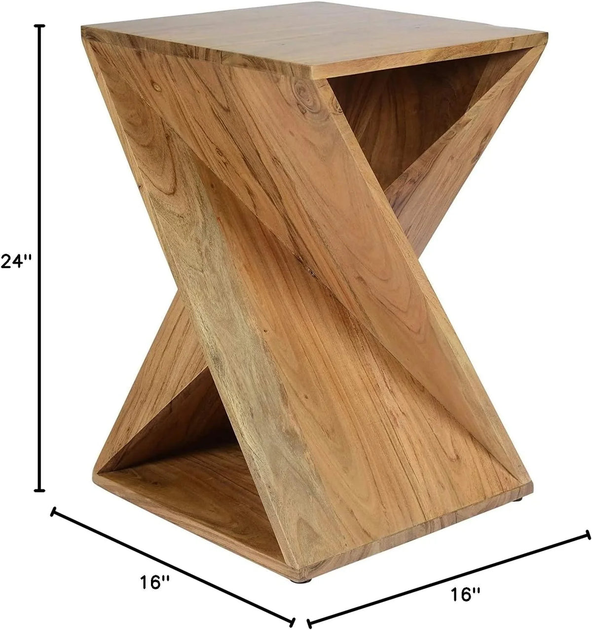 Solid Wood 24" Tall Modern Table Pre-Assembled N47298