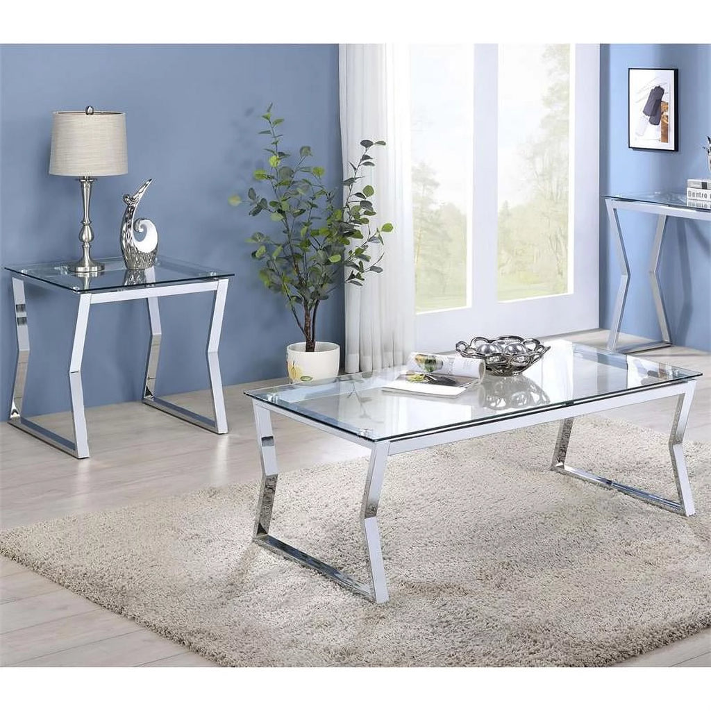Glass Top 2-Piece Coffee Table Set A158