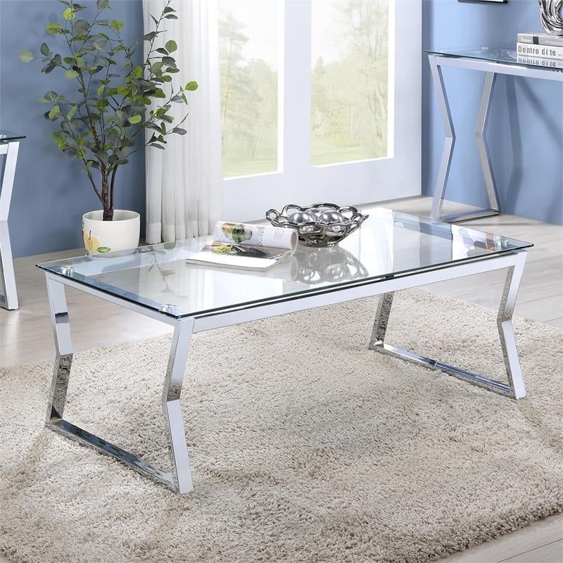 Glass Top 2-Piece Coffee Table Set A158