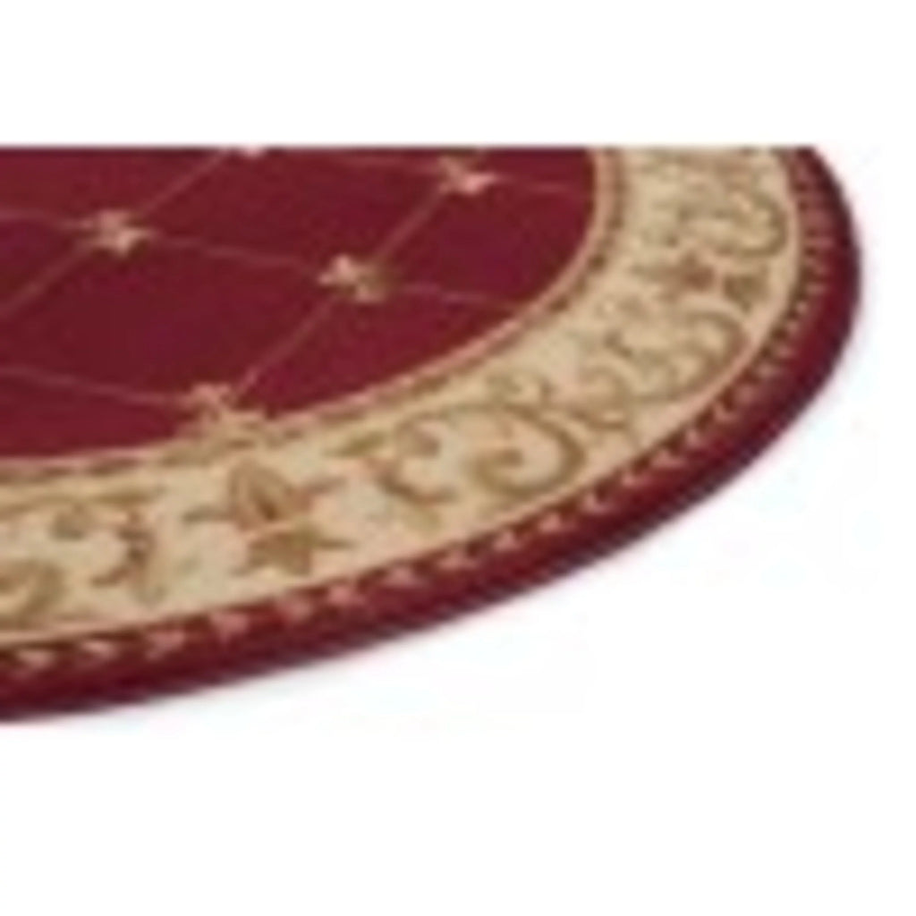 6ft Round Red Area Rug D29812