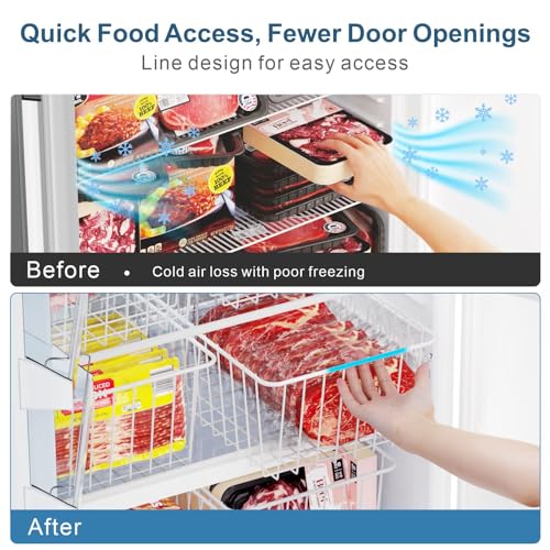 4 Pack White Freezer Organizer Bins D4592