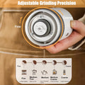 Portable Electric Burr Coffee Grinder 13W 200ml USB Rechargeable Adjustable Cordless N576