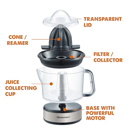 BPA-Free Electric Citrus Juicer 24oz Black/Stainless Steel T92216