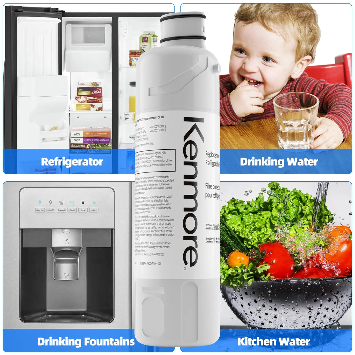 4 Pack Refrigerator Filter Replacement A4918