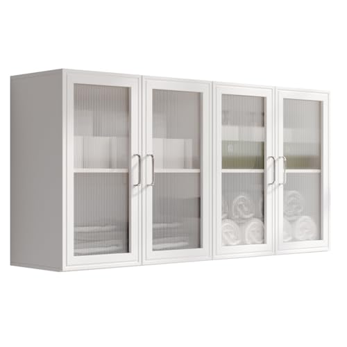 24'' Black Bathroom Wall Cabinet Set of 2 with LED Y29447