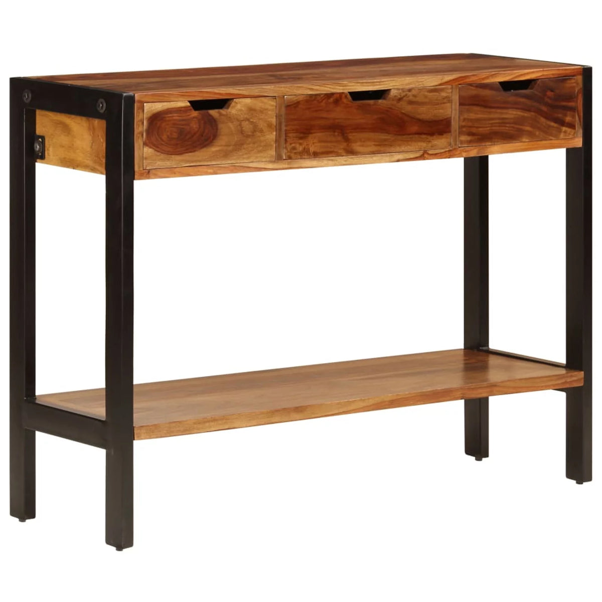 Solid Sheesham Wood Sideboard with 3 Drawers P667