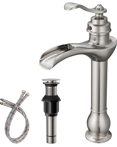 Brushed Nickel Single-Handle Vessel Sink Faucet I7656