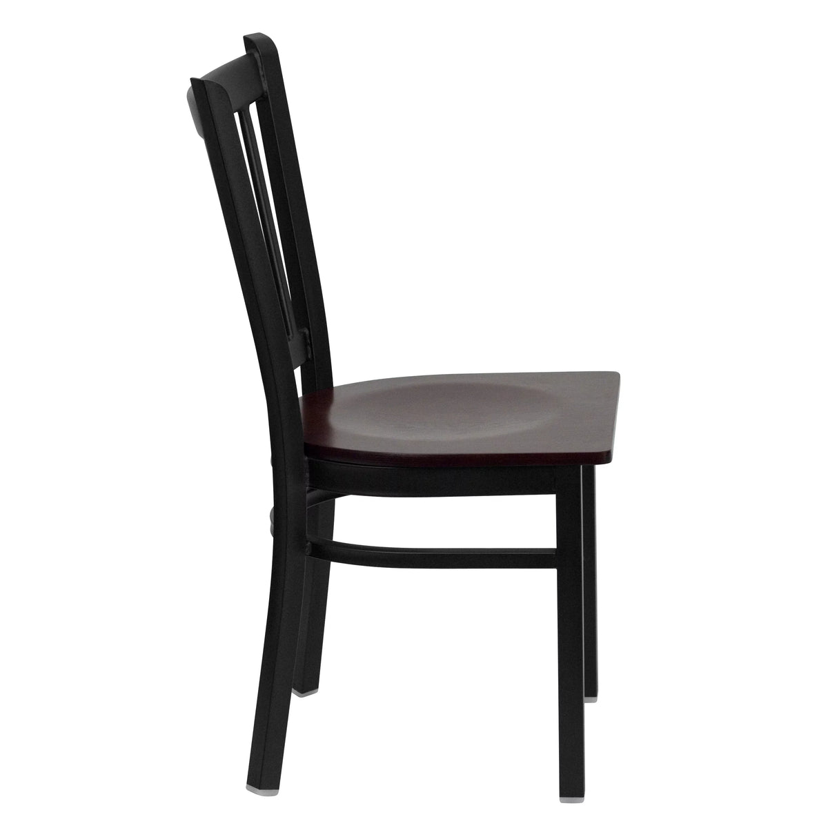 Black Vertical Back Metal Restaurant Chair I882