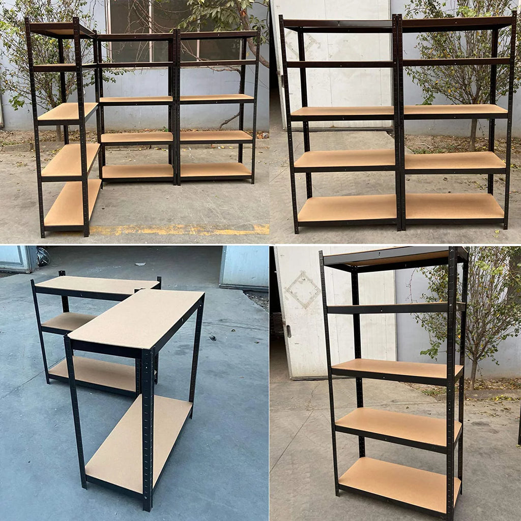 5-Tier Shelving Unit 59"x28"x12" Black V514751