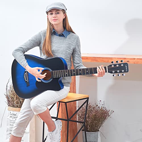 38 in Cutaway Acoustic Guitar Beginner Kit with Gig Bag A2015