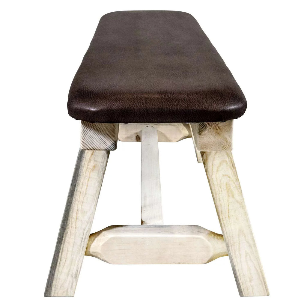 5 ft. Plank Style Bench with Saddle Upholstery X83514