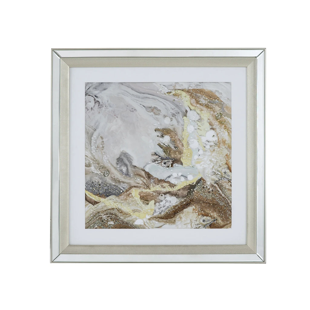 Crystal Swirls Mirror Framed Wall Art W478539