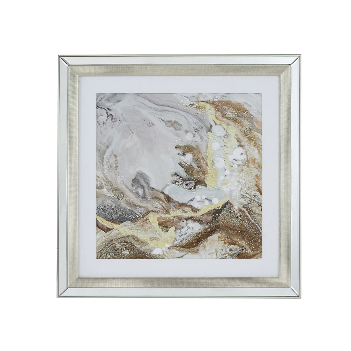 Crystal Swirls Mirror Framed Wall Art W478539