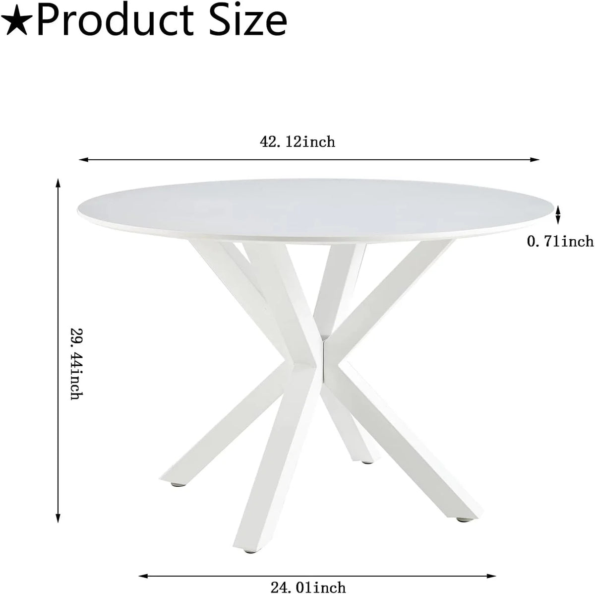5 Piece White Round Dining Table Set K208613