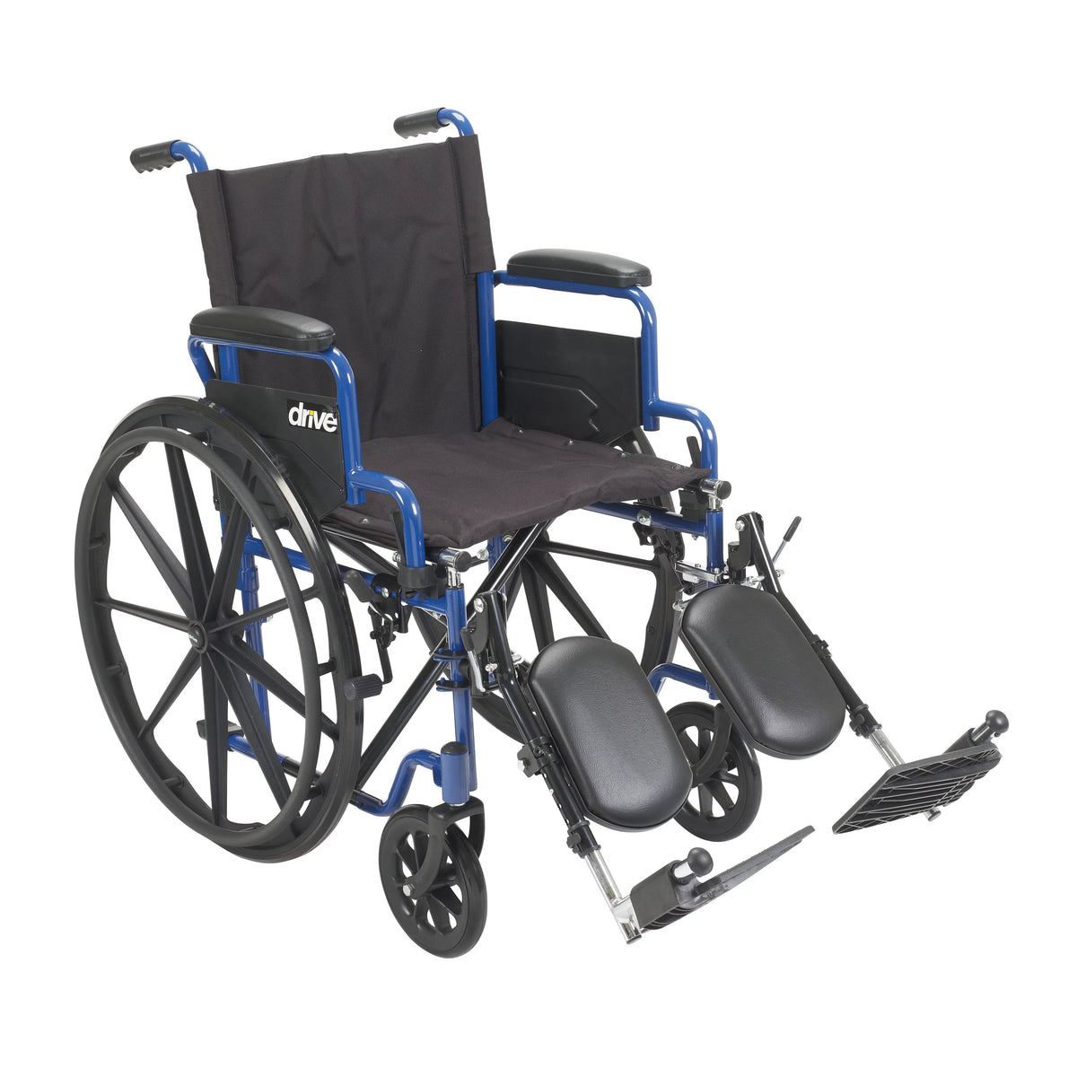 Blue Streak Wheelchair with Flip Back Desk Arms, Elevating Leg Rests, 20" Seat K10274
