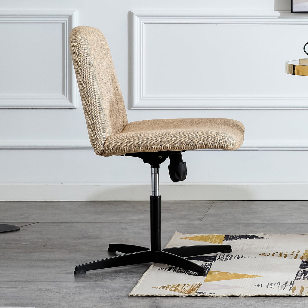 Adjustable Swivel Home Office Computer Chair with Cushion & Black Foot I86743