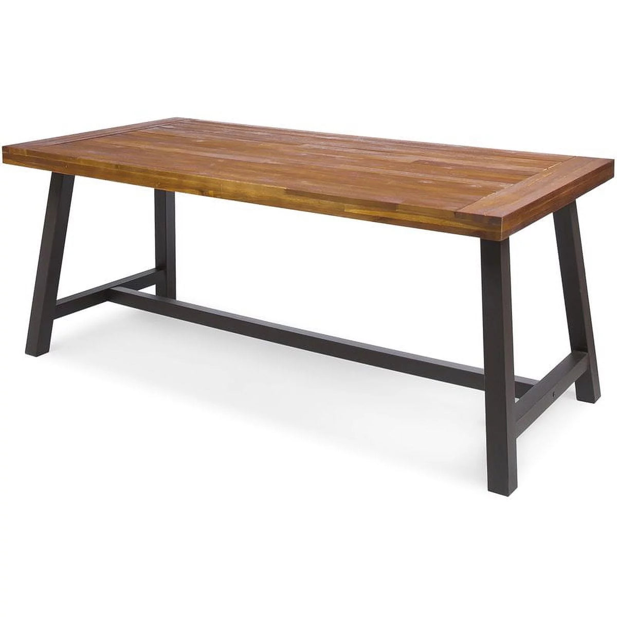 71" Wood Top Patio Dining Table A51442
