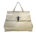 White Calf Leather Satchel L600