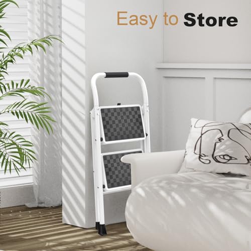 2 Step Folding Step Stool with Cushioned Handle G906