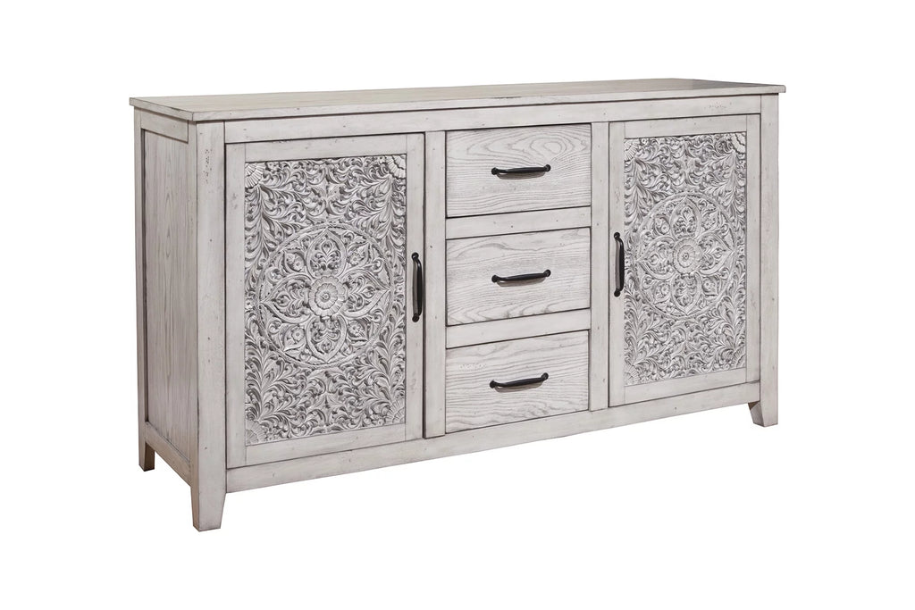 Weathered Light Gray Wood Dresser V60624