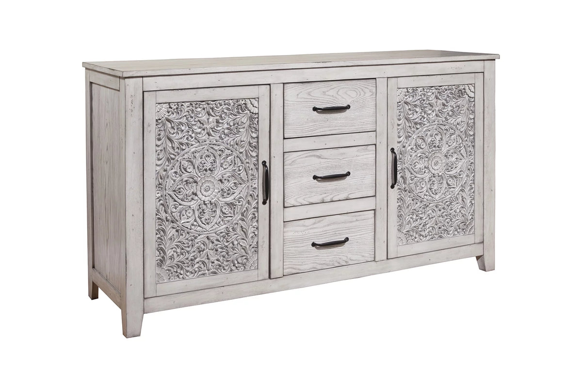 Weathered Light Gray Wood Dresser V60624