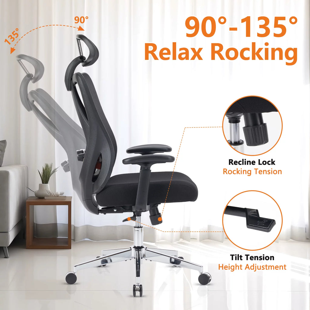 High Back Ergonomic Mesh Office Chair with Headrest Y2702