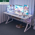 White Computer Desk and Chair Set L895841