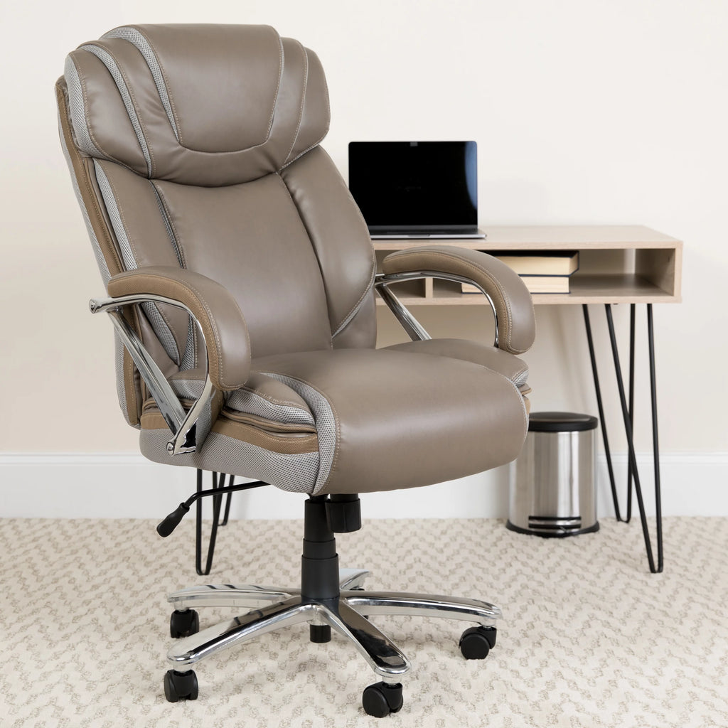 Taupe Ergonomic Office Chair with Extra Wide Seat X17377