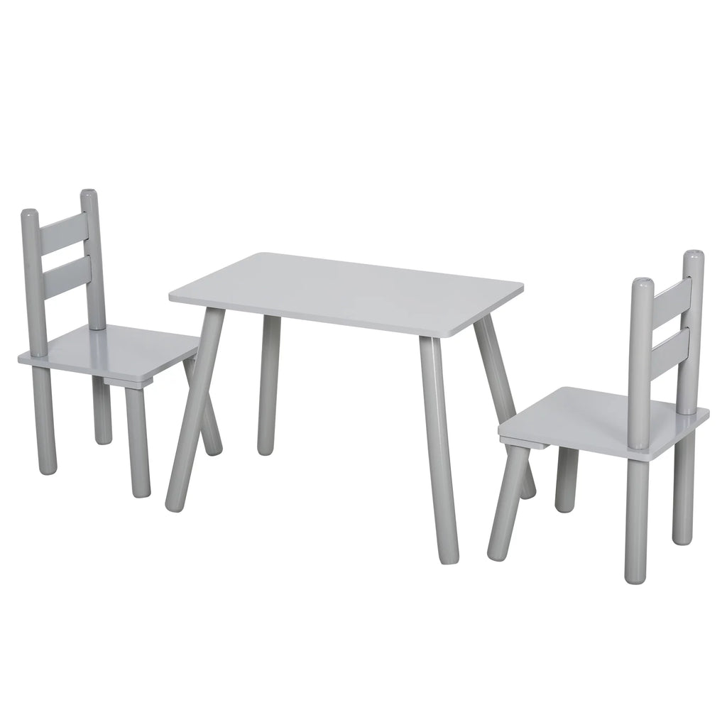 3-Piece Kids Wooden Table Chairs Set G513418