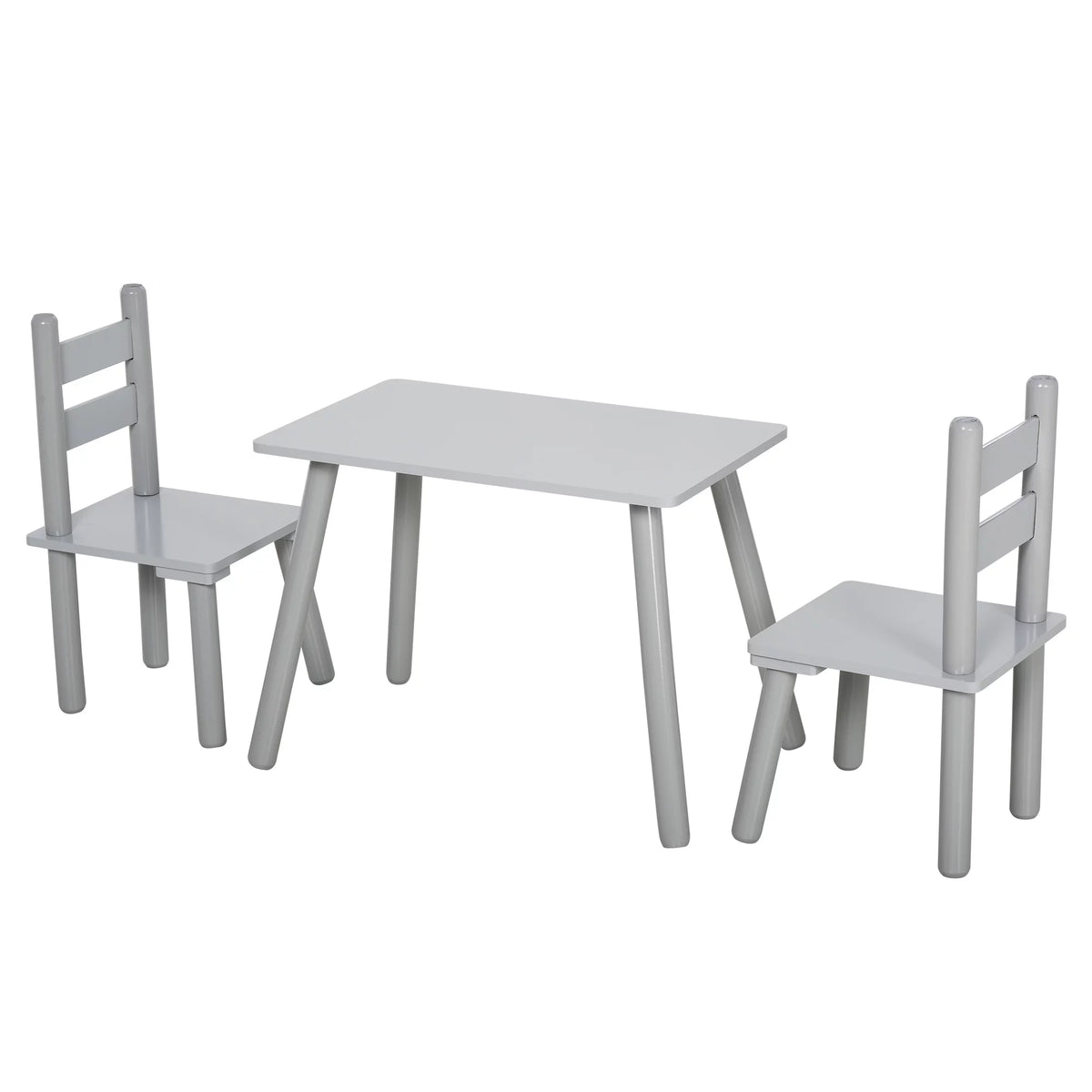 3-Piece Kids Wooden Table Chairs Set G513418