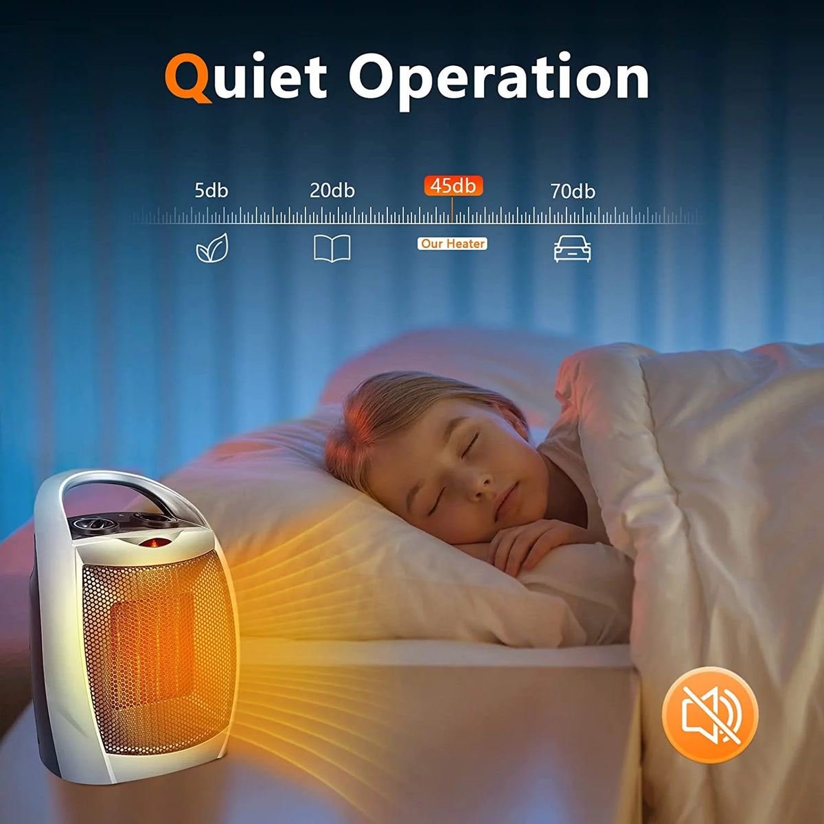 1500W Ceramic Portable Space Heater with Thermostat U820597