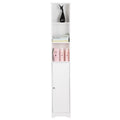 5-Shelf White Bathroom Storage Cabinet W86686