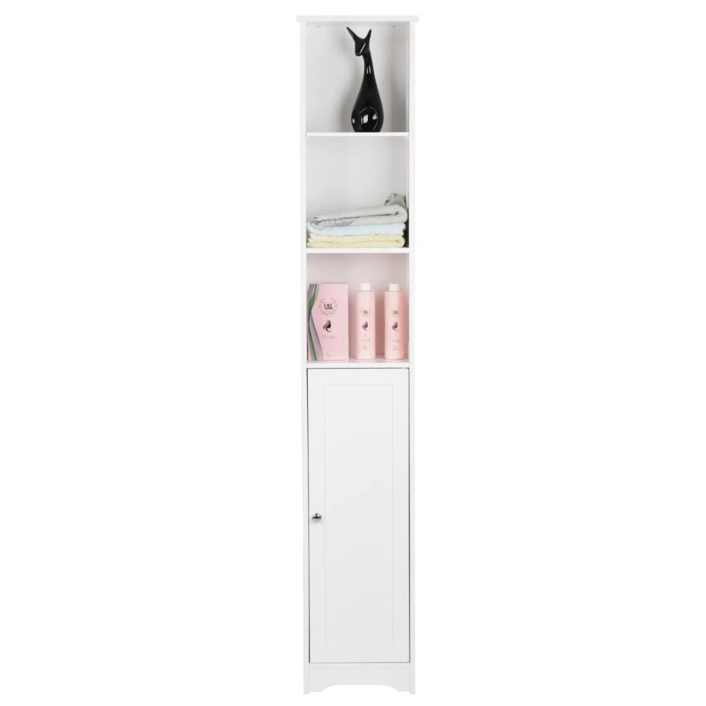 5-Shelf White Bathroom Storage Cabinet W86686