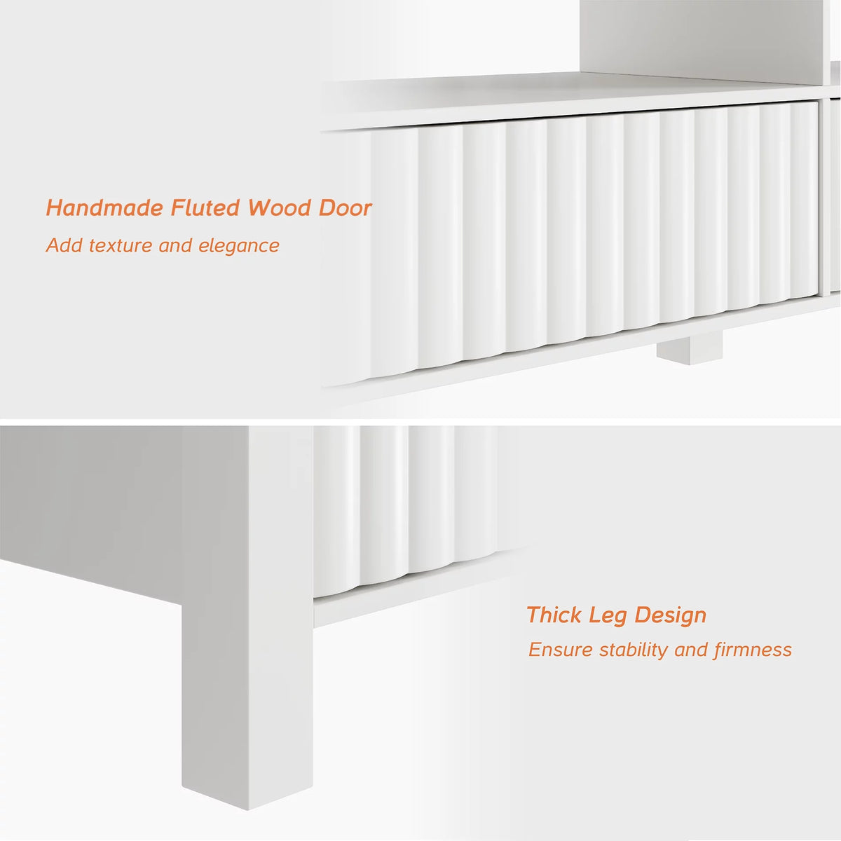 White Fireplace TV Stand up to 80 Inch Y1630