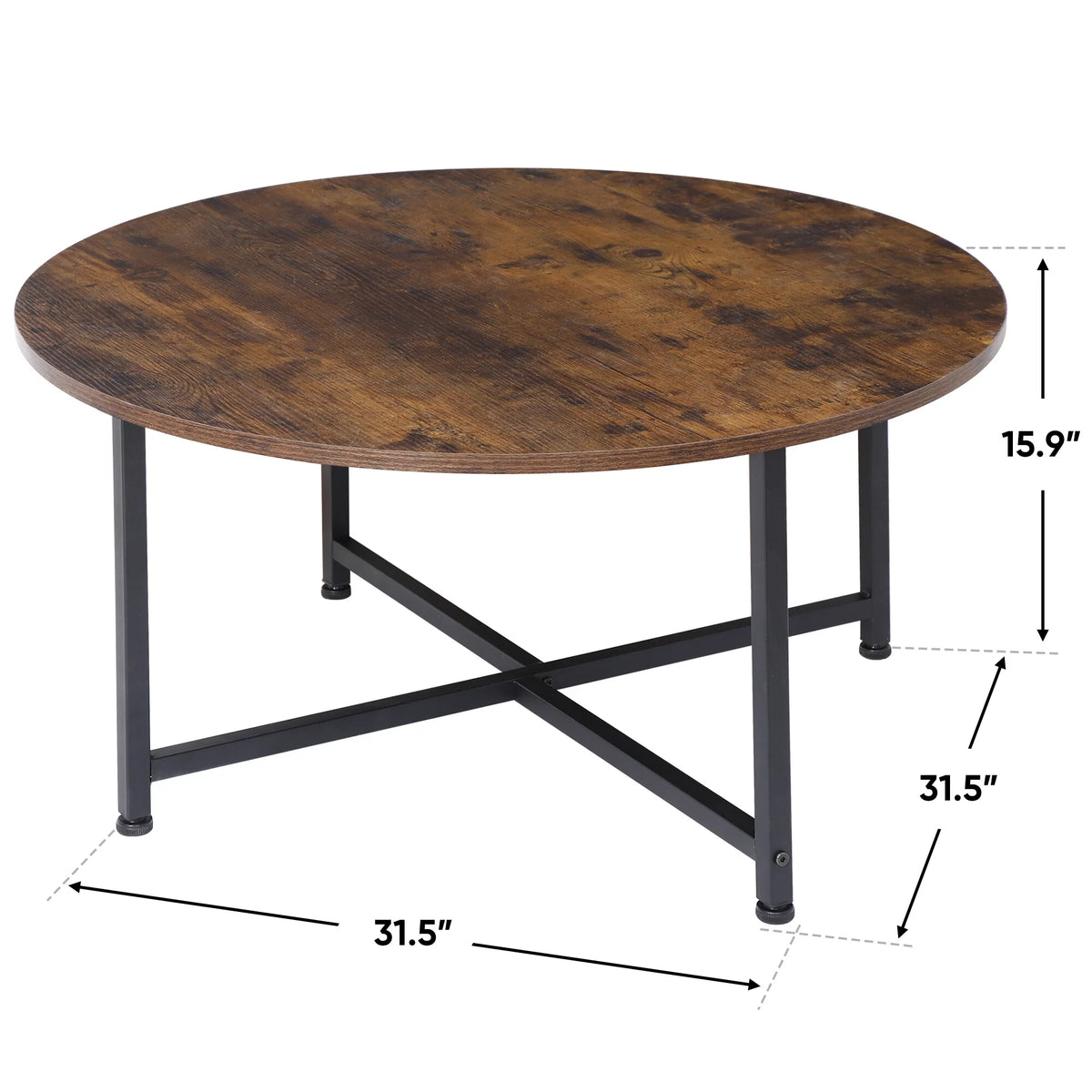 Round Coffee Table Brown MDF Table Top A87167