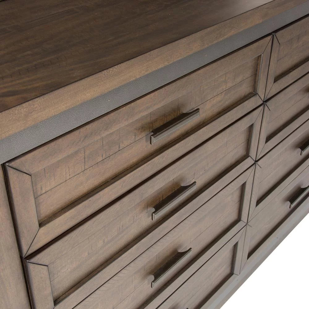Gray Dresser & Mirror M30802