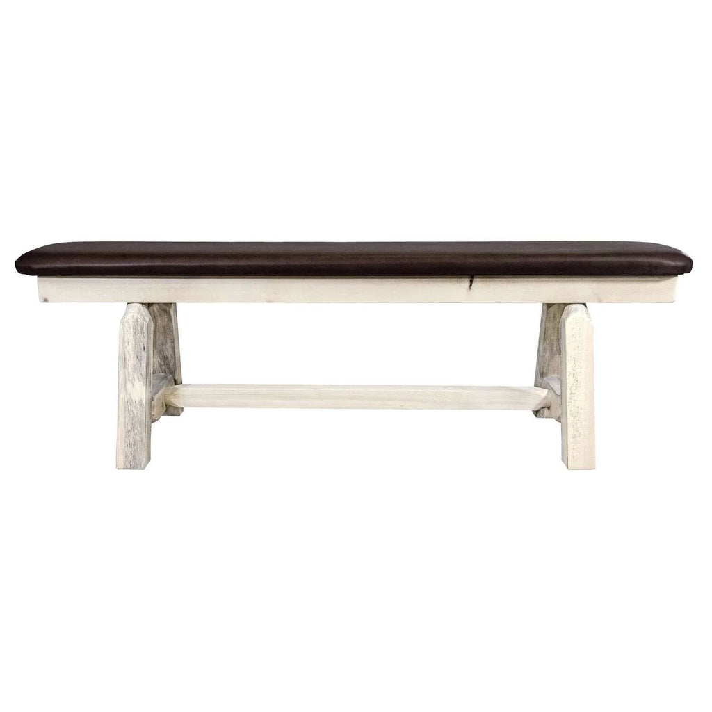 5 ft. Plank Style Bench with Saddle Upholstery X83514