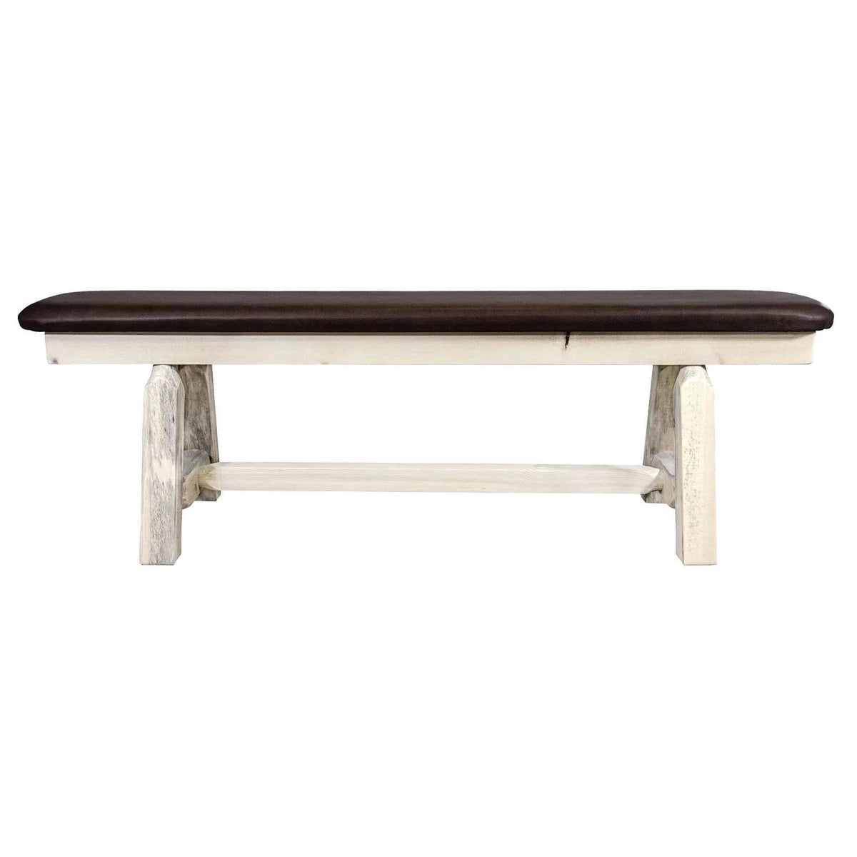 5 ft. Plank Style Bench with Saddle Upholstery X83514