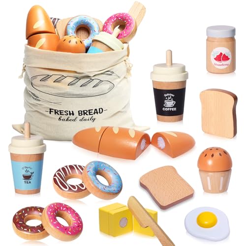 Wooden Bakery Playset with Storage Bag A846