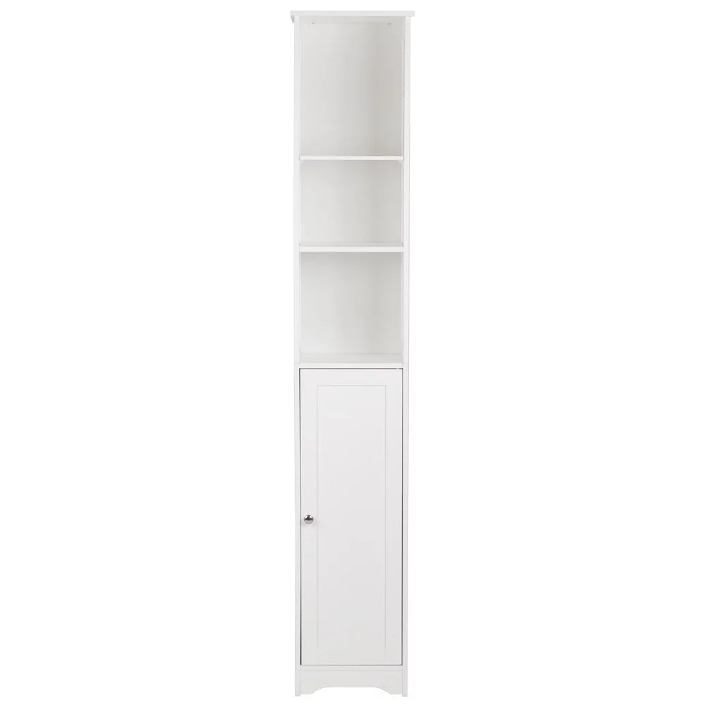 5-Shelf White Bathroom Storage Cabinet W86686