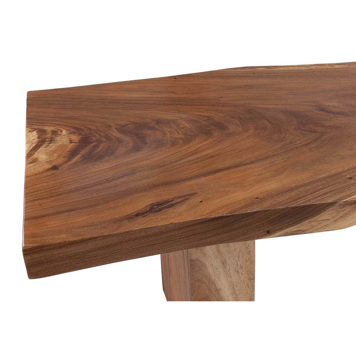 86" x 30" Light Brown Wood Handmade Dining Table G722