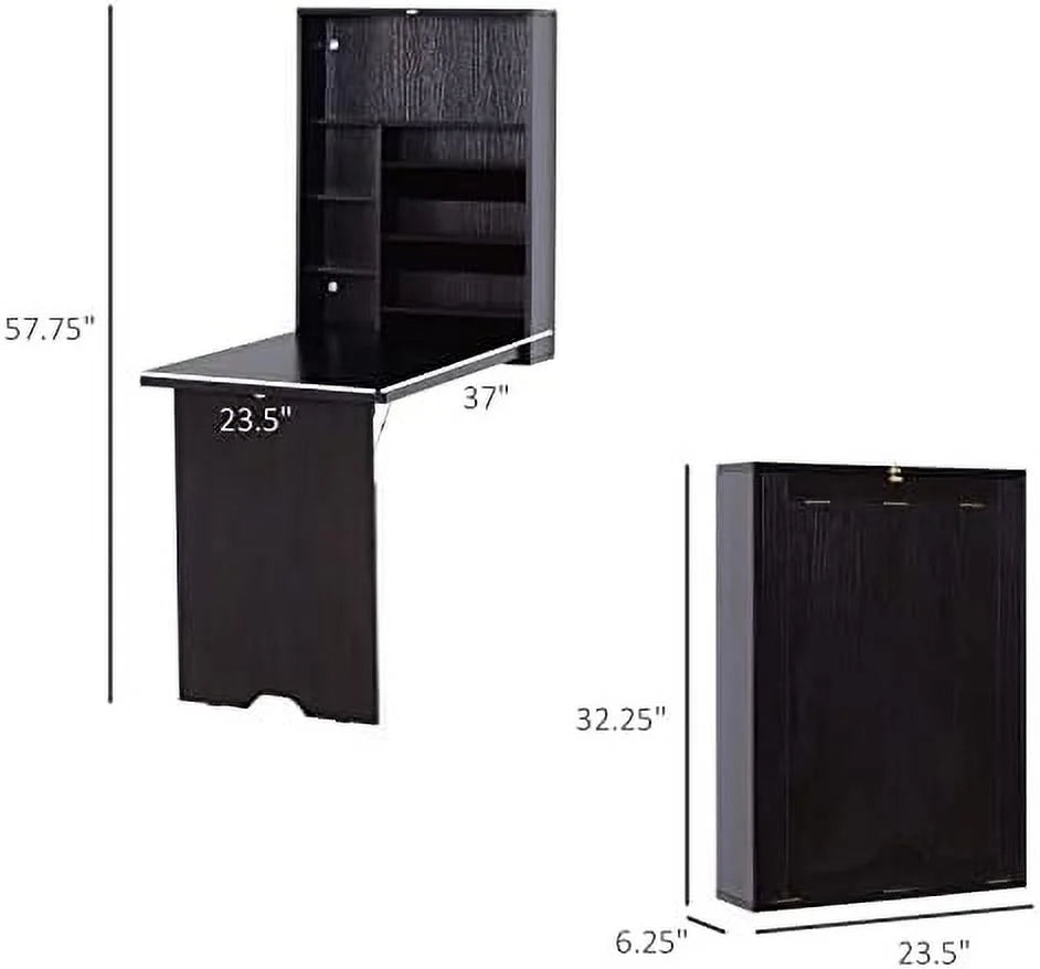 Compact Mahogany Convertible Desk K916757