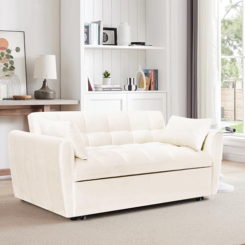 Dark Gray Velvet 3 in 1 Sleeper Sofa Bed G4645