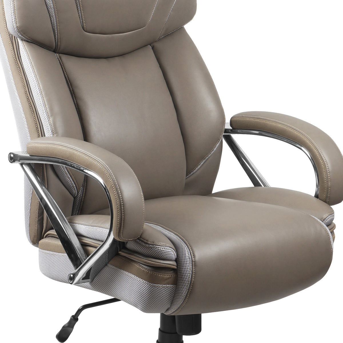 Taupe Ergonomic Office Chair with Extra Wide Seat X17377