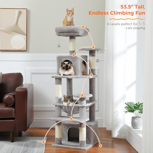 72 Inch Cat Tree and Tower with Scratching Posts E7584