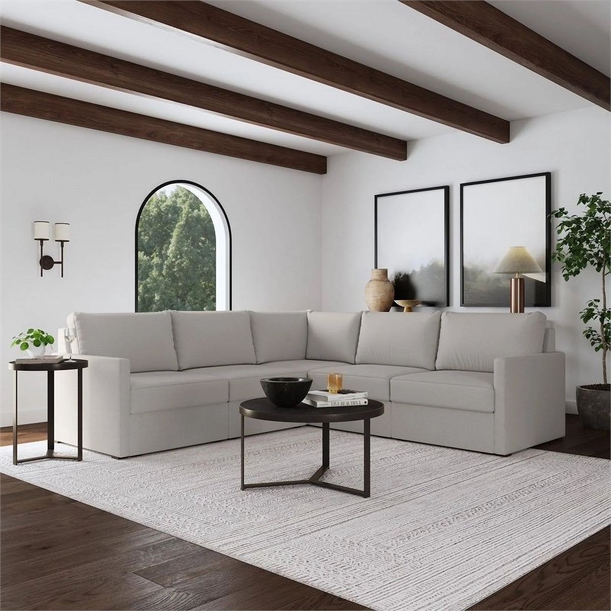 Beige 5 Seat Modular Sectional Sofa G560