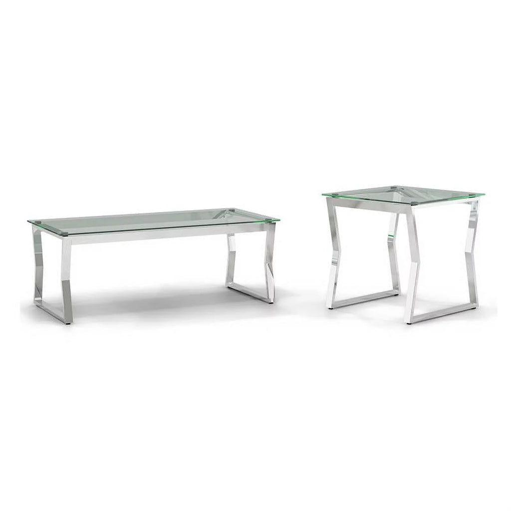 Glass Top 2-Piece Coffee Table Set A158