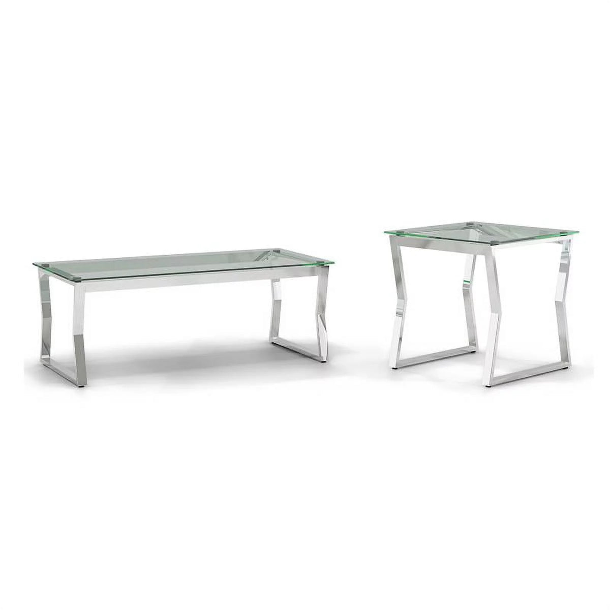 Glass Top 2-Piece Coffee Table Set A158