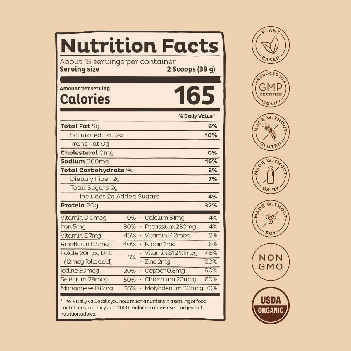 Chocolate Peanut Butter Plant Based Protein Powder X73520